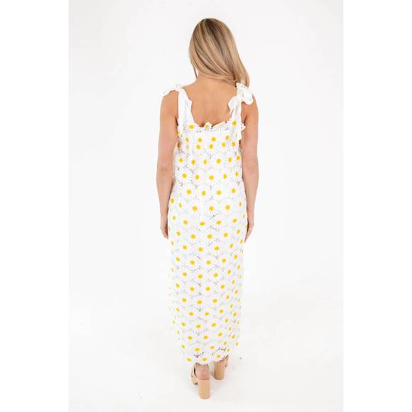 NEW J.MARIE jenna tie strap midi dress in white - Picture 3 of 4